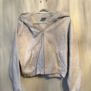 Aritzia (TNA) Cozy Cropped Boxy Zip-Up Hoodie